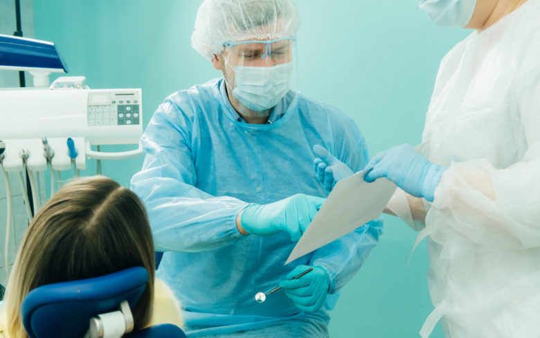 doctor looking at a chart